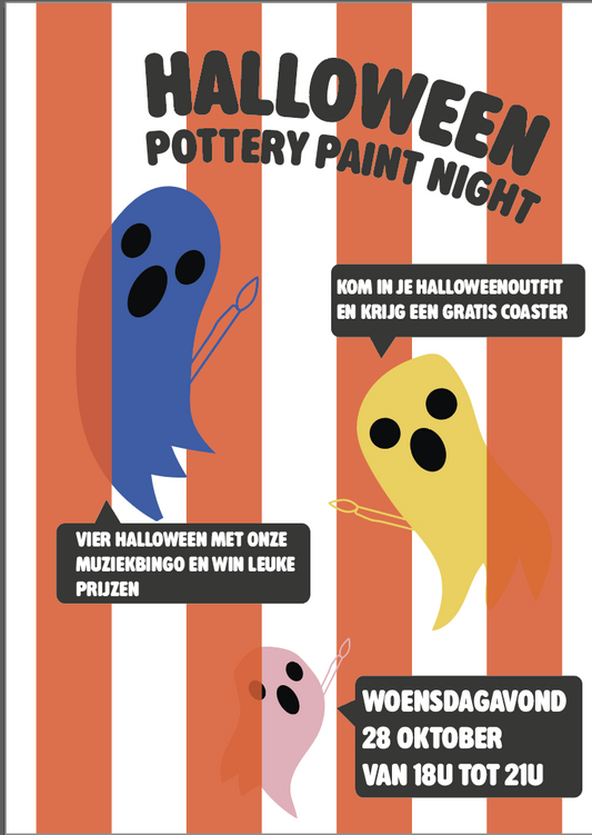 Halloween Pottery paint evening