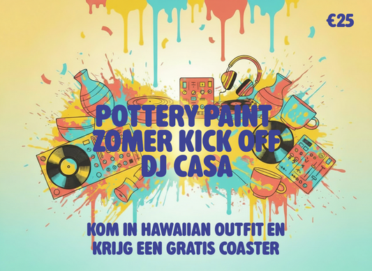 Pottery Paint Summer Kick Off met Dj Casa